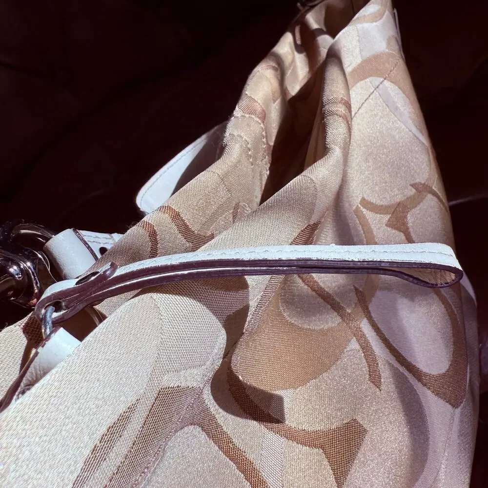 Vintage Y2K Coach Carly Optic Signature Canvas Hobo Bag 11960